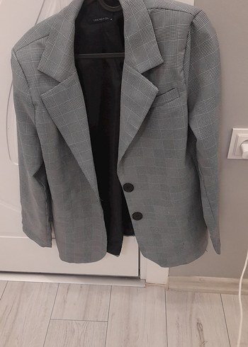 Gri Düğmeli Kadın Blazer Ceket36 beden - Görsel 2