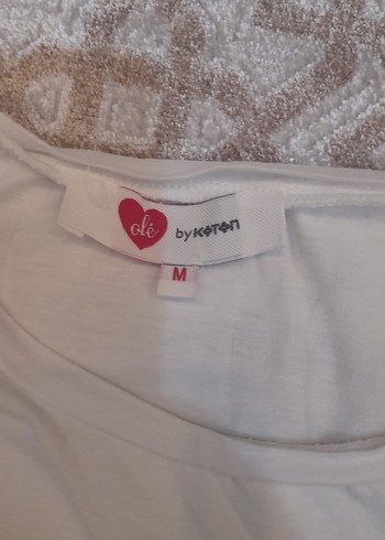 Baskılı Beyaz Tişört m beden - Görsel 2