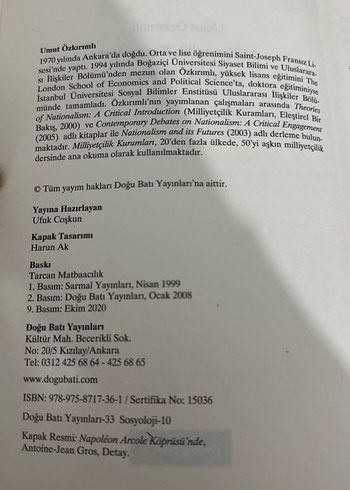 Milliyetçilik Kuramları - Umut Özkırımlı - Görsel 2