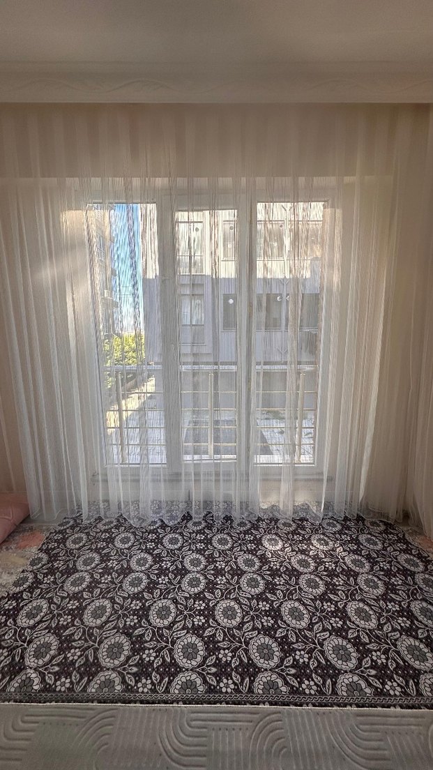 Nakışlı Beyaz Bohem Perde - Görsel 2