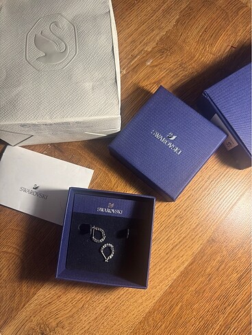 swarovski orjinal taşlı küpe