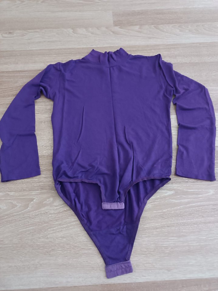 Mor Boğazlı Uzun Kollu Hamile Gömleği - Görsel 2