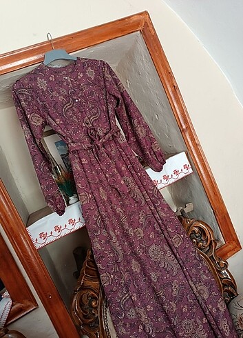 xl Beden bordo Renk Uzun elbise