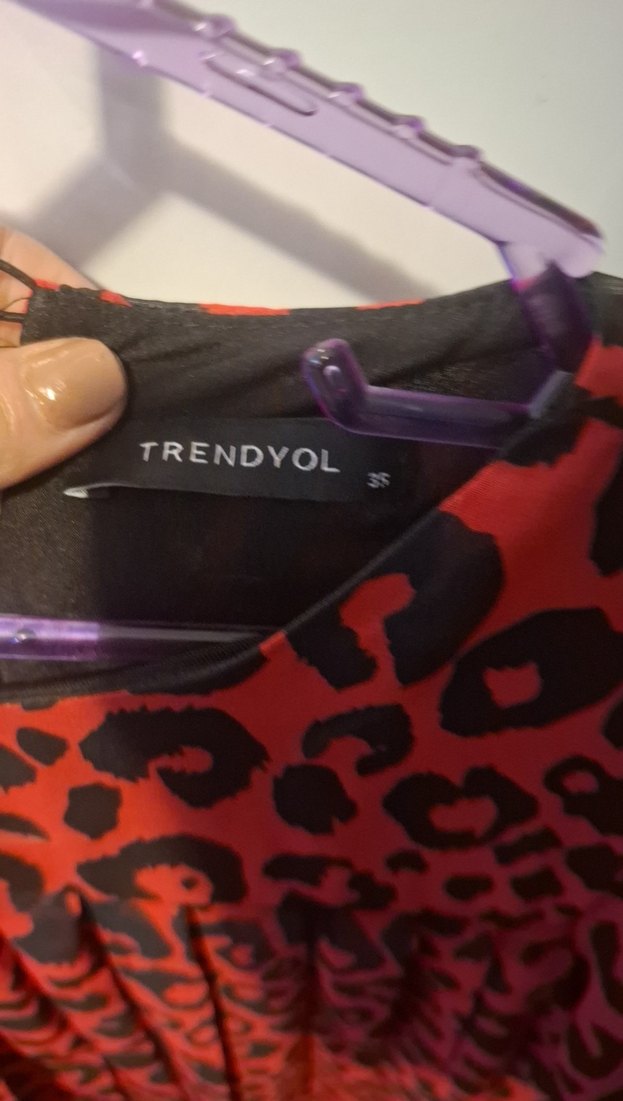 Kırmızı Desenli Hamile Tunik - Görsel 2