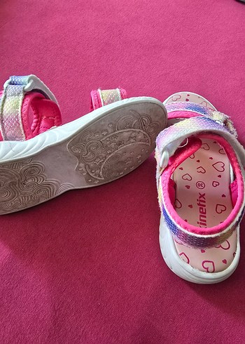Kız Çocuk Pembe Renkli cırtlı Sandalet
