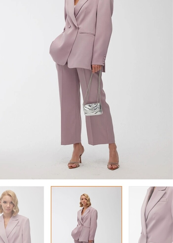 Oversize takım saten - Görsel 3