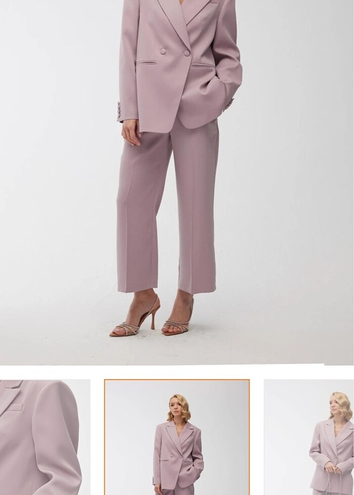 Oversize takım saten - Görsel 4