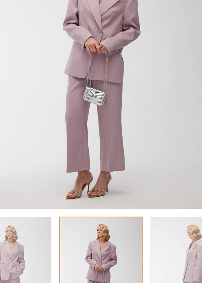 Oversize takım saten - Görsel 5