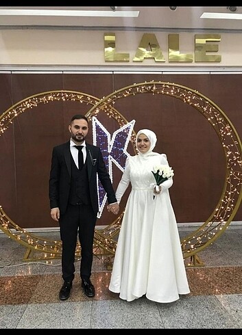 42 Beden beyaz Renk Nikah elbisesi 