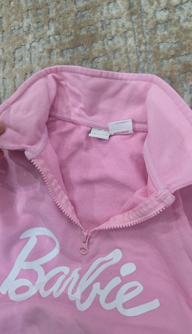 Barbie Baskılı Pembe Kız Eşofman Takımı - Görsel 4