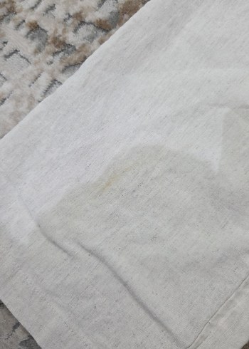 çocuk Beyaz Keten Midi Bol Kesim Pantolon - Görsel 5