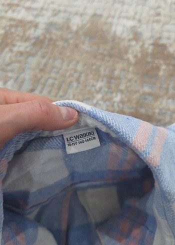 Düğmeli Mavi çocuk Gömlek - Görsel 4