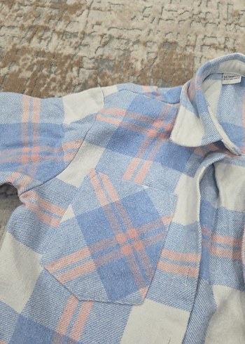 Düğmeli Mavi çocuk Gömlek - Görsel 2