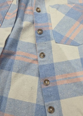 Düğmeli Mavi çocuk Gömlek - Görsel 3