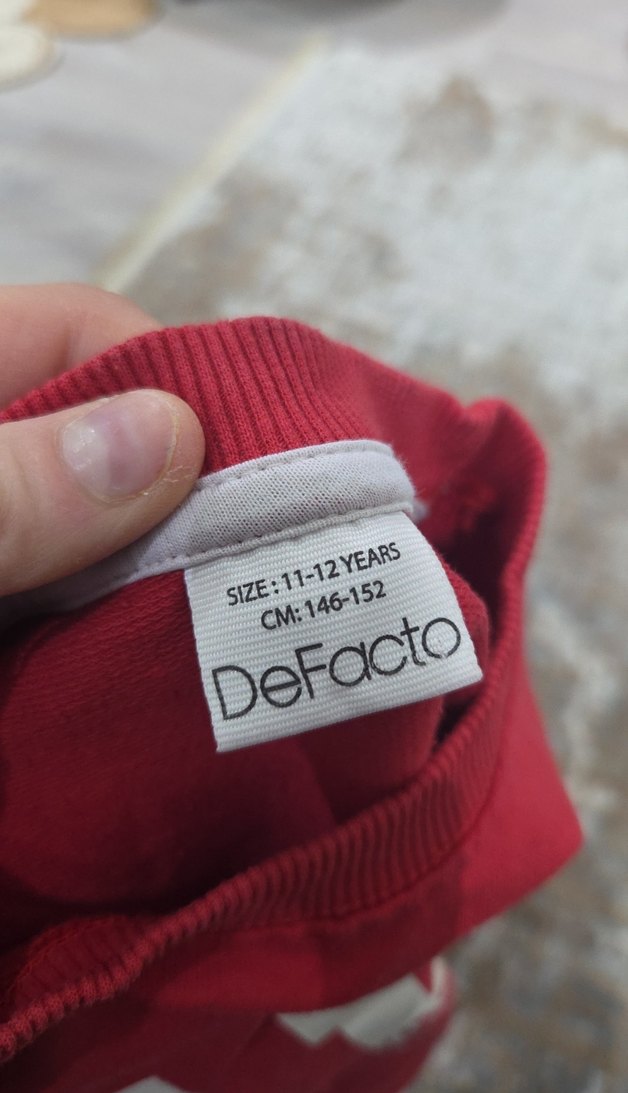 Kırmızı Paris Baskılı çocuk Sweatshirt - Görsel 4