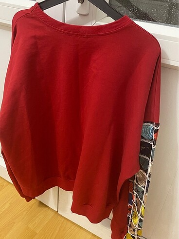 40 Beden bordo Renk Kırmızı sweatshirt