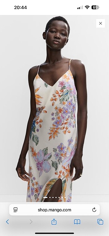 Mango Saten Elbise Zara
