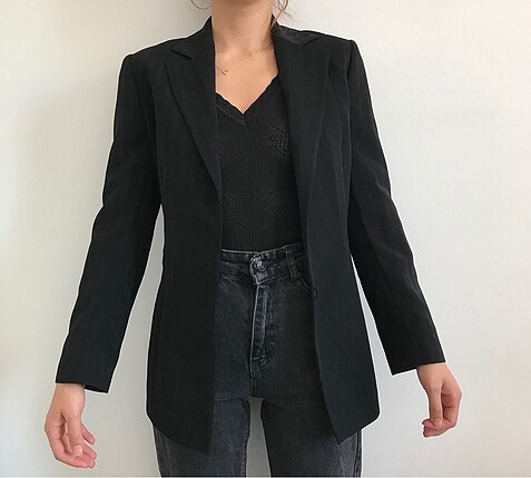 Siyah blazer ceket