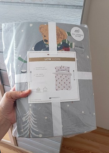 LCW Home Gri Baskılı Nevresim Takımı