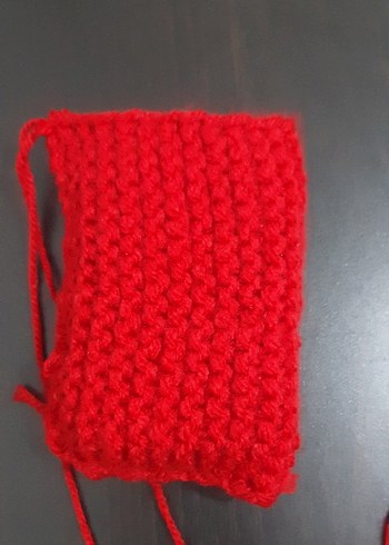 Kırmızı Örgü sabun lifi - Görsel 2