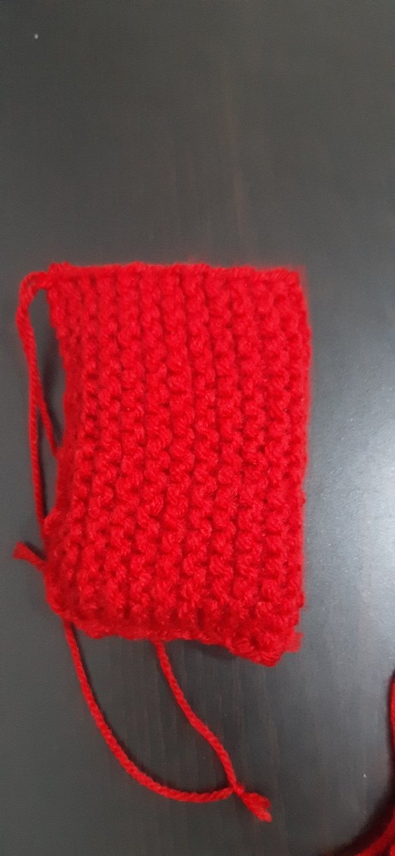 Kırmızı Örgü sabun lifi - Görsel 2