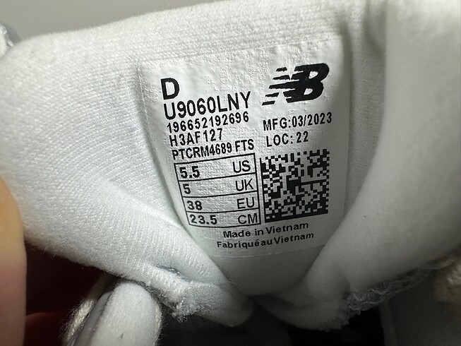 38 Beden gri Renk New Balance 9060 ?Lunar New Year Grey?