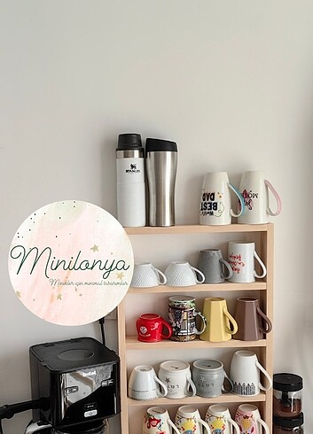 Minilonya Tezgah Üstü Kupa Rafı