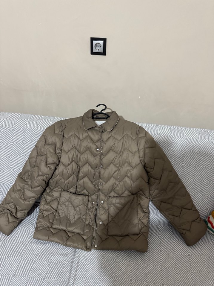 Düğmeli vizon Kadın Günlük Mont - Görsel 2