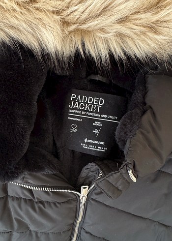 Kürklü Siyah Kadın Kışlık Mont Stradivarius - Görsel 2