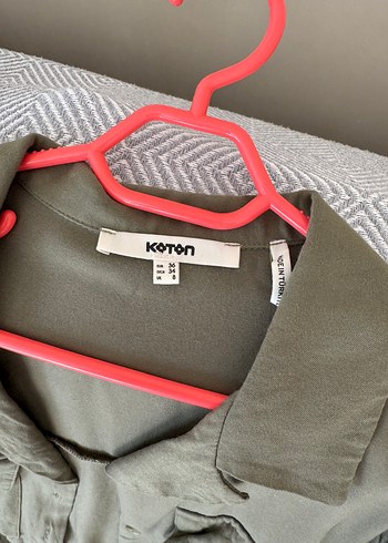 Düğmeli Khaki Kadın  Gömlek - Görsel 3