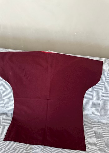 Bordo V Yakalı Kısa Kollu HASTANE FORMASI - Görsel 2