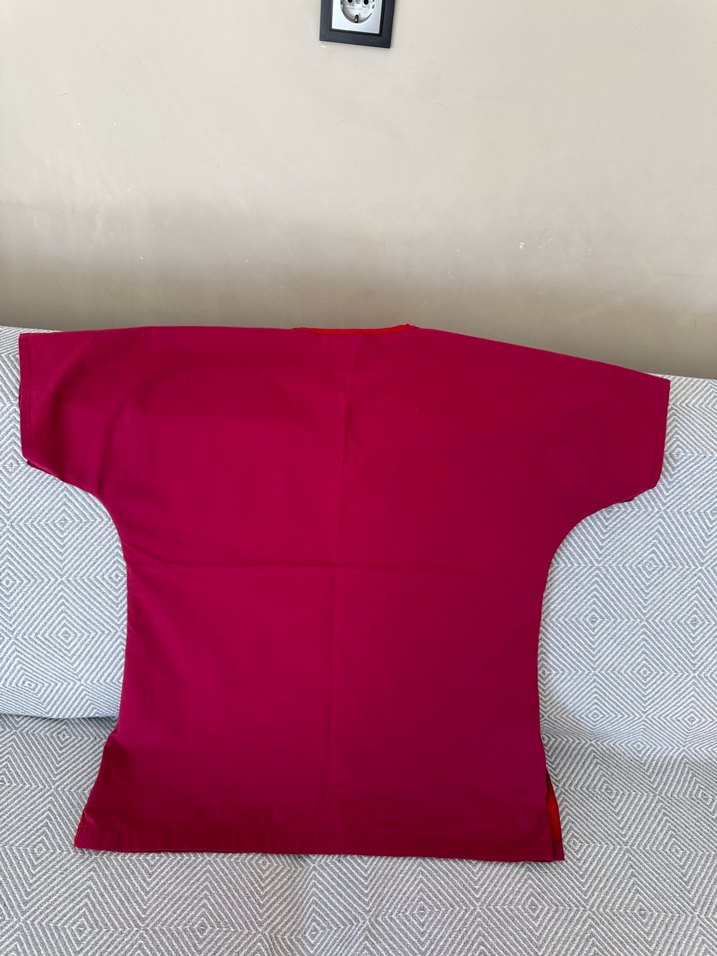 Pembe V Yakalı hastane forması - Görsel 2