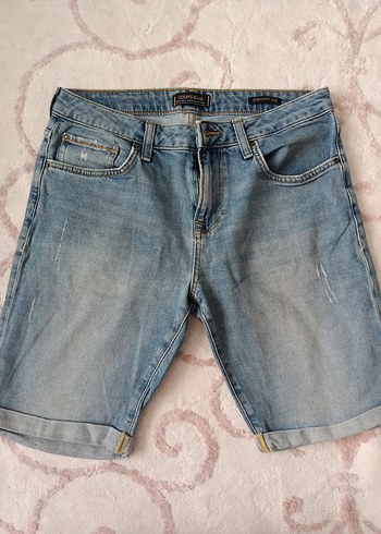 Mavi normal Kesim Denim Şort