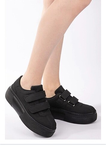 Navysıde kadın siyah sneaker yüksek