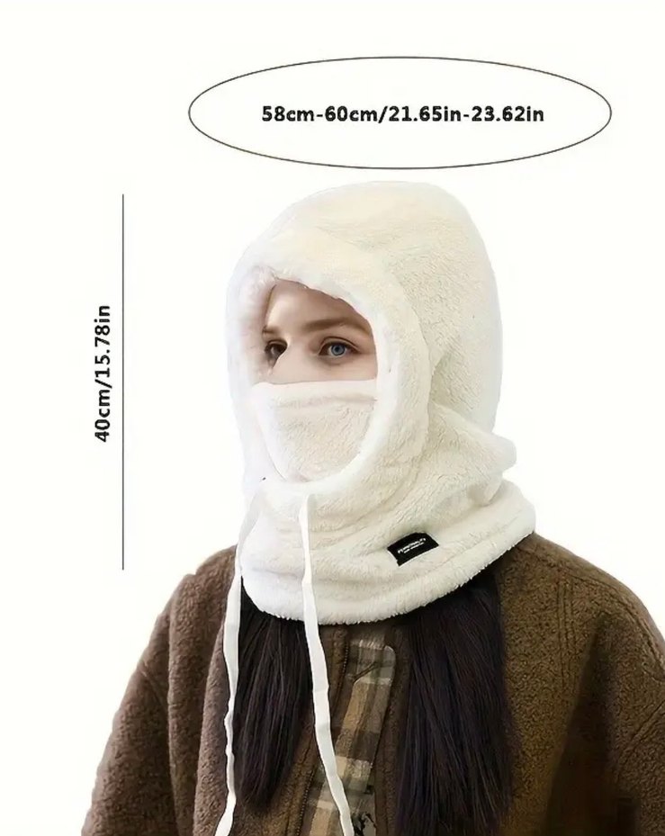 Kadın Lacivert Örgü Polar Bere - Görsel 2