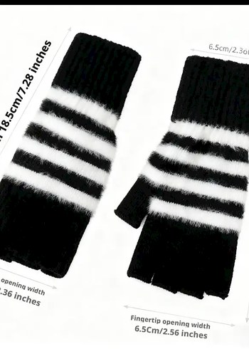 Bej Kadın Örme Eldiven - Görsel 2