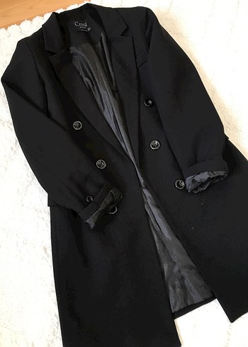Diğer Düğmeli Siyah Kadın Blazer Ceket