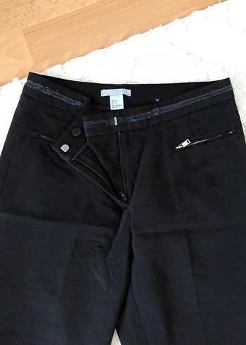 H&M Siyah Kemerli Kadın Kumaş Pantolon
