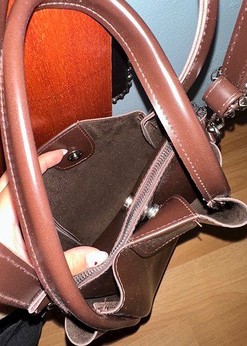 Beden kahverengi Renk Klasik Kahverengi Deri Kadın Çanta