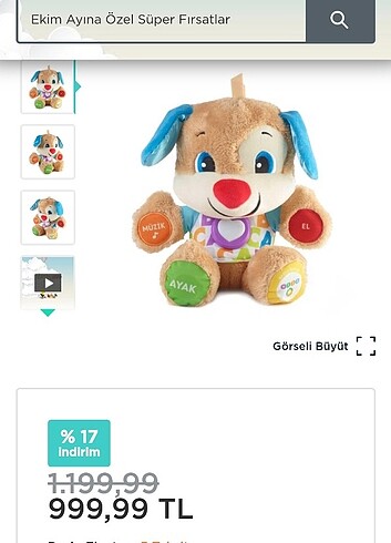 Beden Fisher price eğitici köpekçik