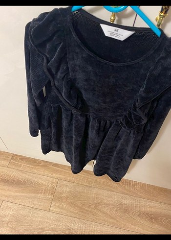 H&M çocuk kadife elbise .