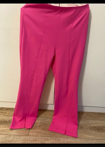 Kadın Pembe Midi Kumaş Pantolon