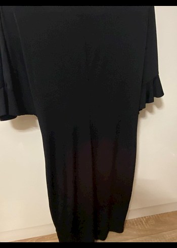 Siyah Kısa Kollu Uzun Elbise - Görsel 2