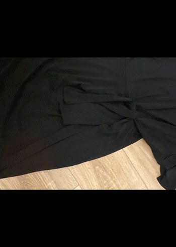 Siyah Kısa Kollu Uzun Elbise - Görsel 9