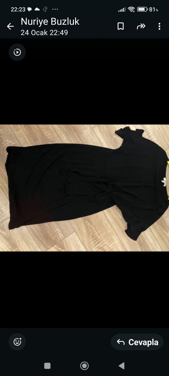 Siyah Kısa Kollu Uzun Elbise - Görsel 5