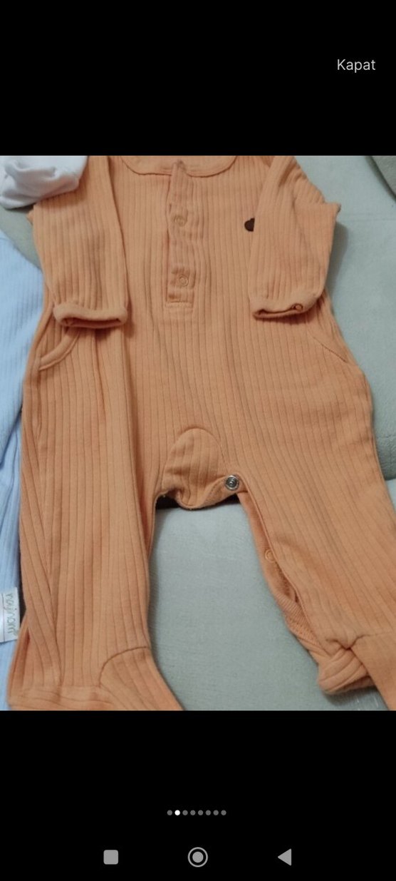 Bebek Erkek Hastane Tulumları - Pamuklu, Uzun Kollu - Görsel 2