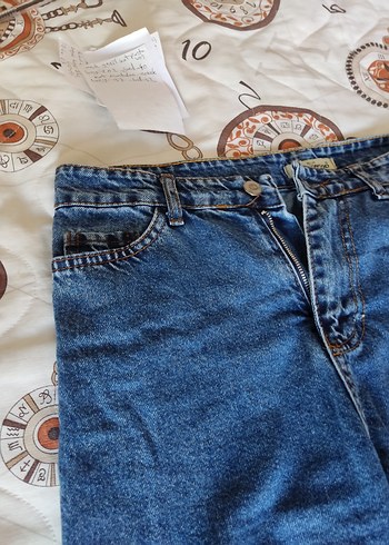 28 Beden Gevşek Kesim Midi Kot Pantolon