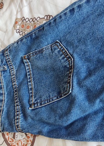 28 Beden mavi Renk Gevşek Kesim Midi Kot Pantolon