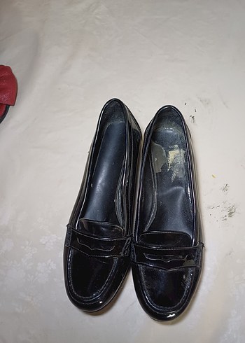 Kemerli Siyah Kauçuk kadın babet - Görsel 2