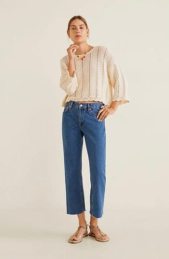Mango Sayana Straight Koyu Renk Jean